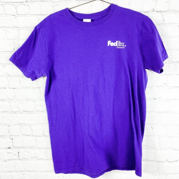FedEx Ground Delivery Driver Purple T-Shirt Size M - Picture 1 of 3
